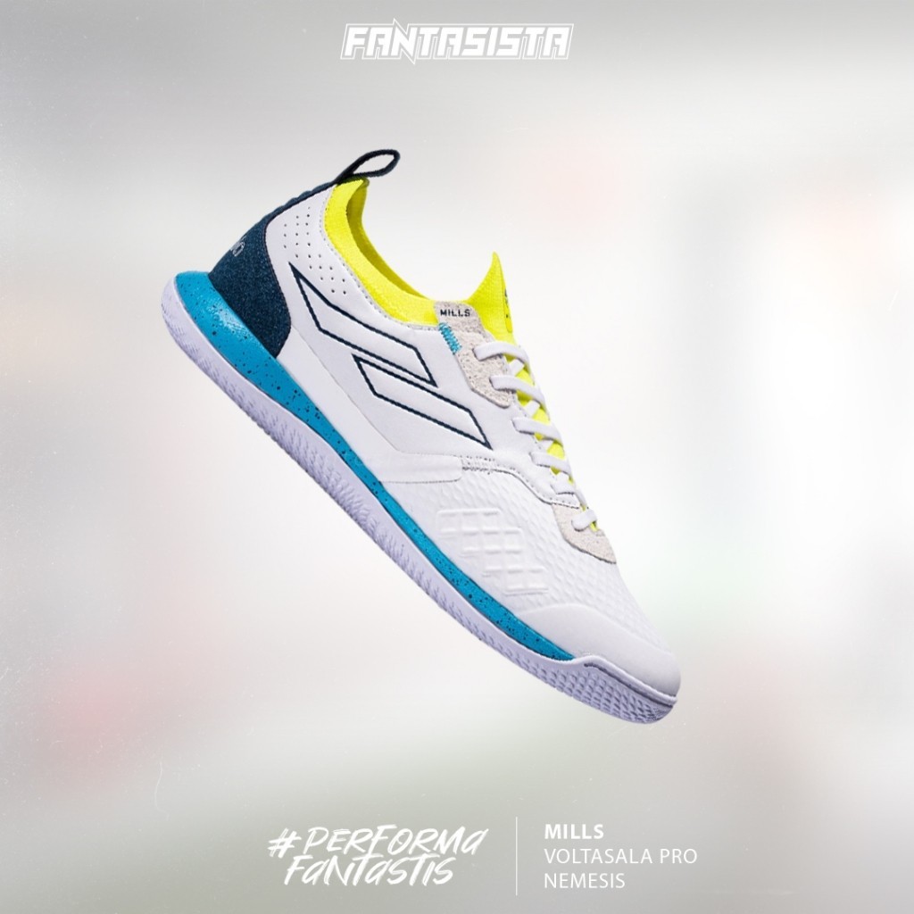 Jual Sepatu Futsal FANTASISTA MILLS VOLTASALA PRO NEMESIS White