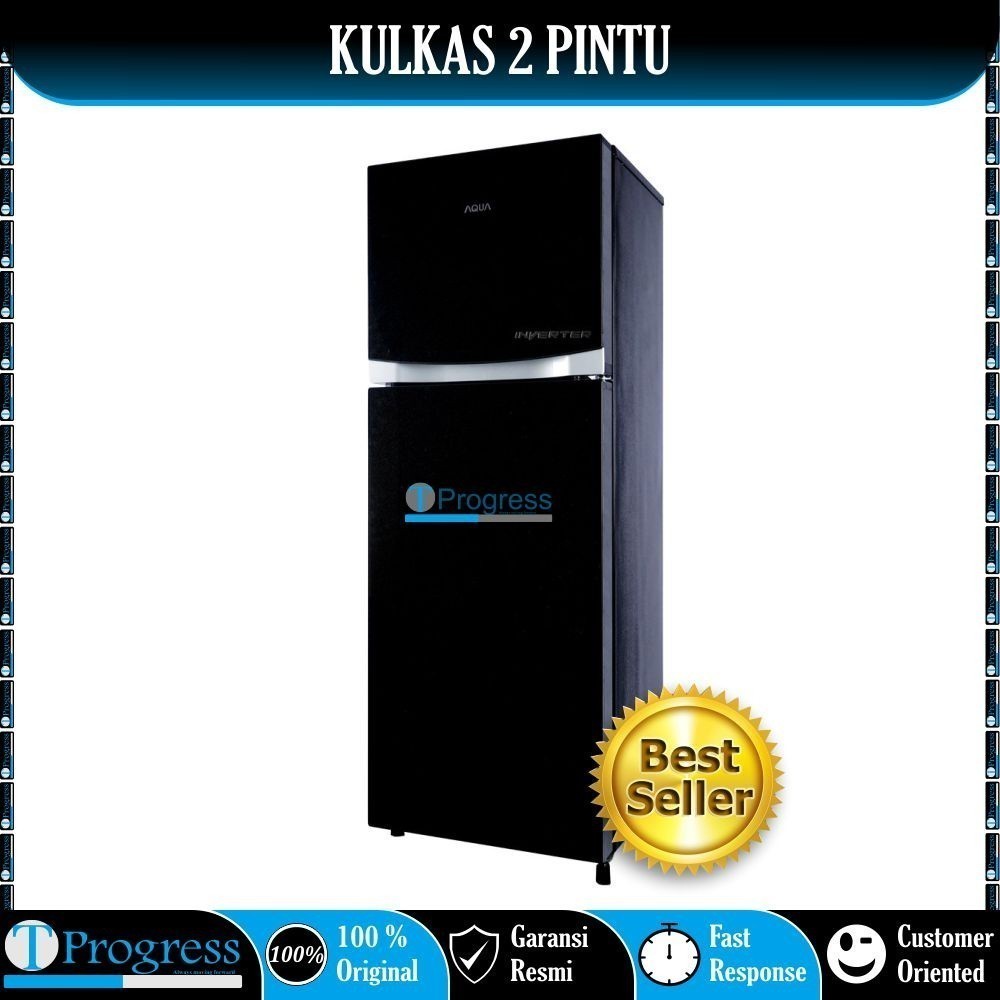 Jual KULKAS 2 PINTU AQUA AQR D275R INVERTER Shopee Indonesia