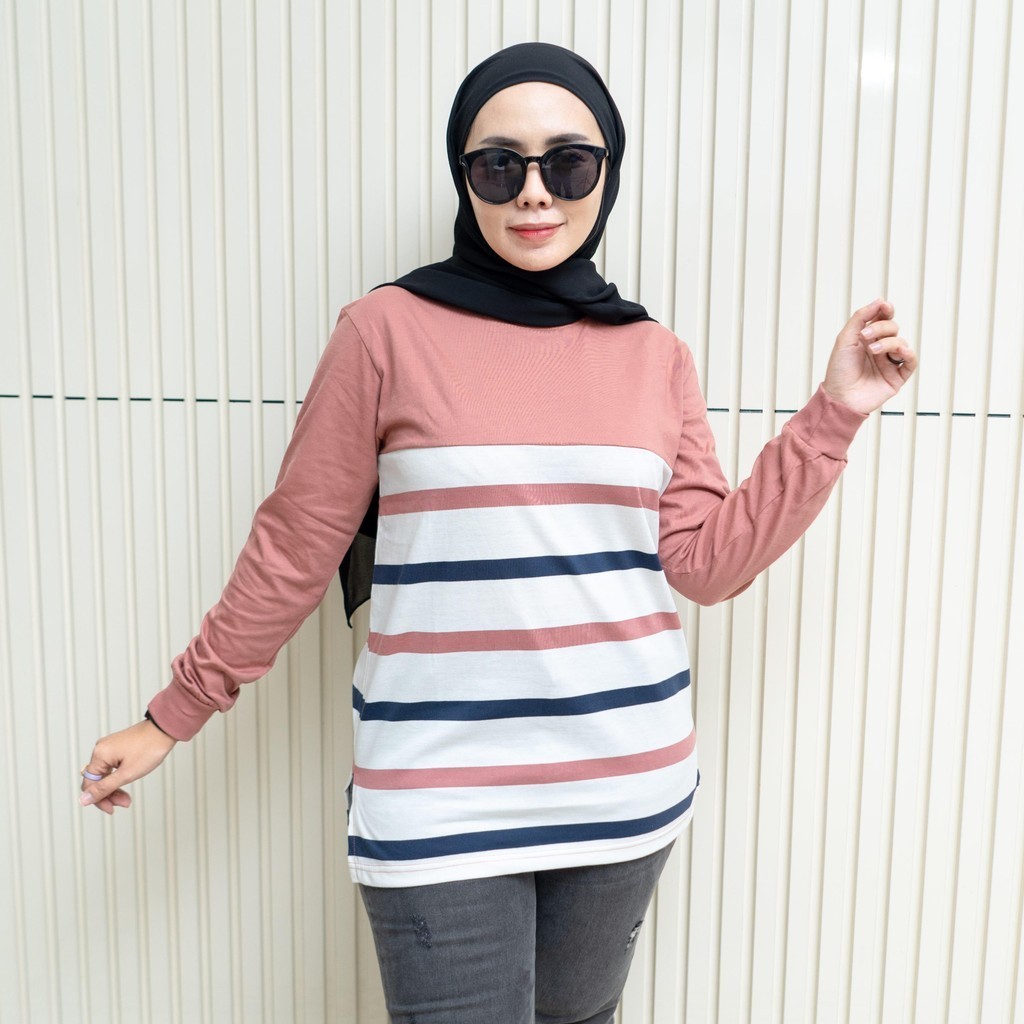 Jual Xvlore Fst Salur Combi Atasan Wanita Lengan Panjang Bahan