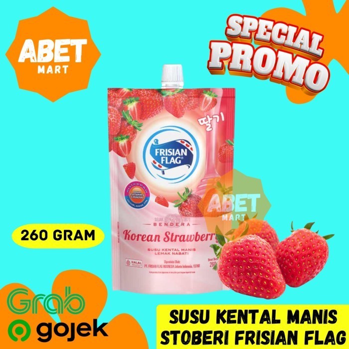 Jual Susu Kental Manis Frisian Flag Korean Strawberry Pouch 260Gr