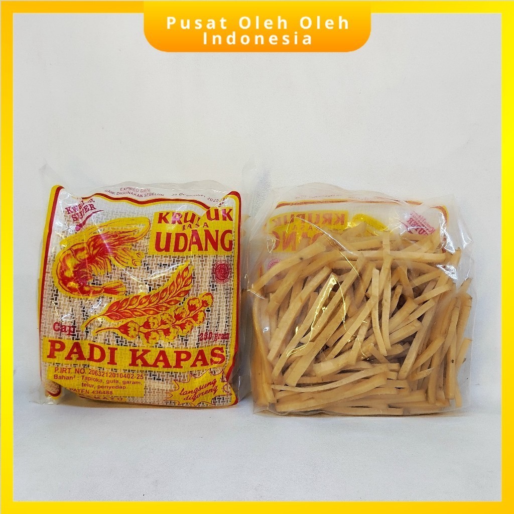 Jual Kerupuk Udang Stik Stick Kancing Besar Cap Padi Kapas Krupuk Oleh