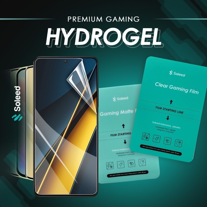 Jual Soleed All Xiaomi Poco F Series Premium Gaming Hydrogel Clear