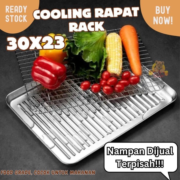 Jual Cooling Rack RAPAT 30x23 Stainless Wire Mesh Peniris BBQ Grill