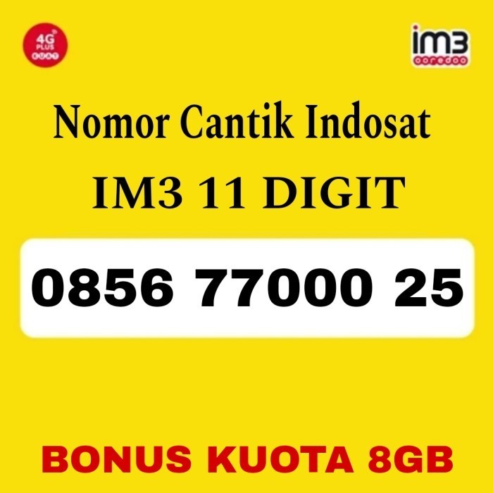 Jual Nomor Cantik Indosat IM3 11 Digit 0856 77000 25 Shopee Indonesia