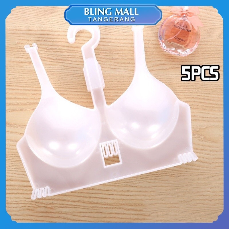 Jual 5 Buah Hanger Bra Bh Bikini Tembus Cahaya Gantungan Bra Plastik