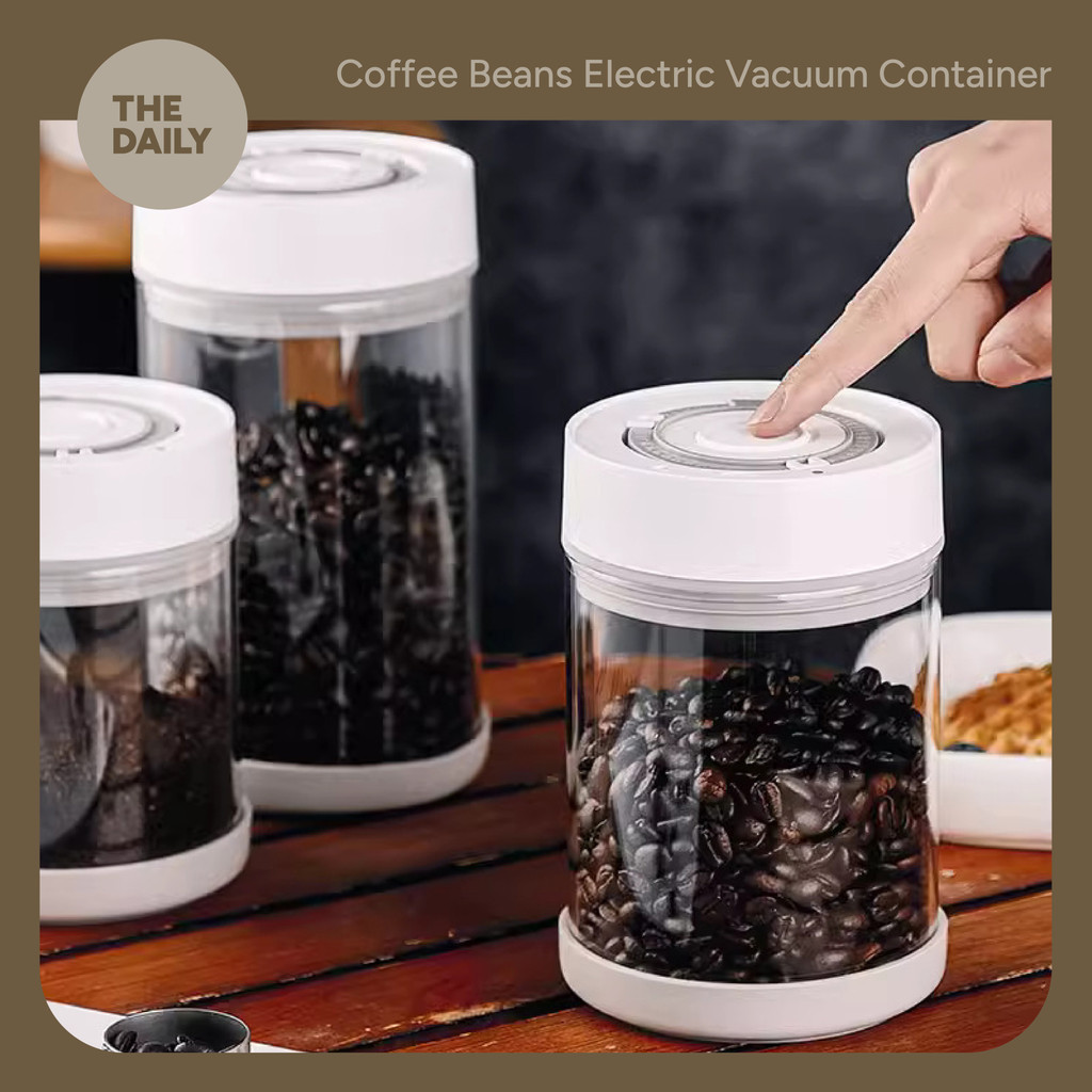 Jual Coffee Beans Electric Vacuum Seal Container Toples Kedap Udara