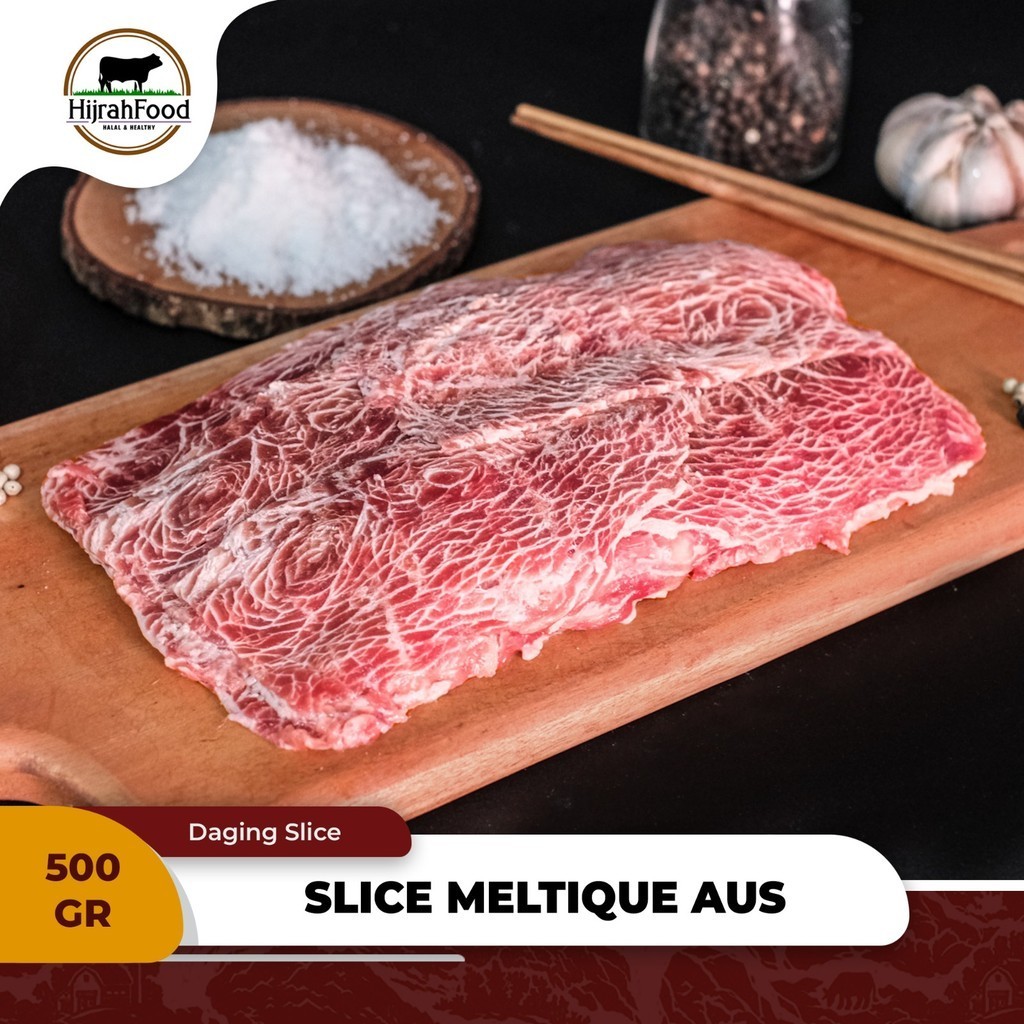 Jual Hijrahfood Daging Slice Meltique Beef Sukiyaki Shabu Wagyu