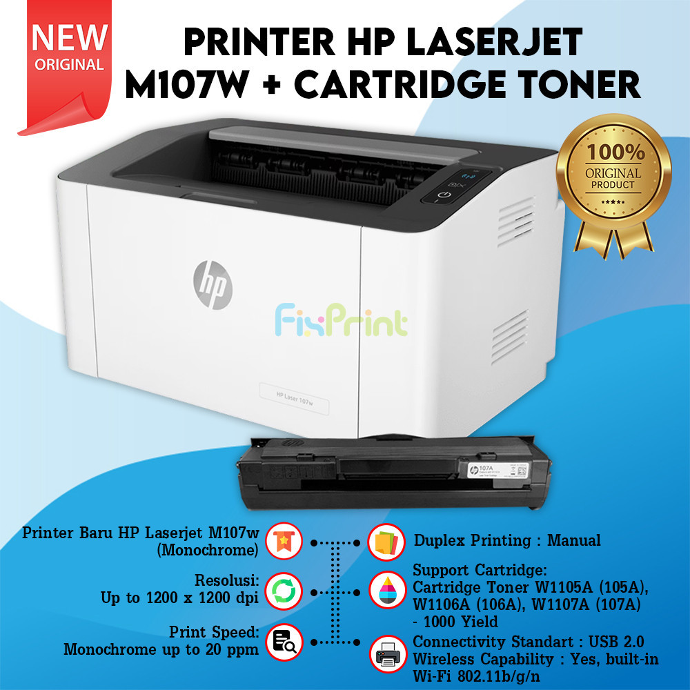 Jual Printer Laserjet Monochrome A W Single Function Printer Hp