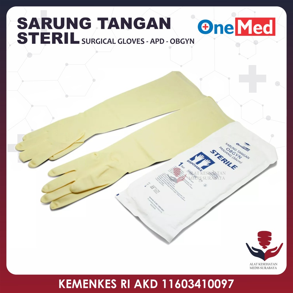 Jual Onemed Sarung Tangan Latex Obgyn Sterile Ginekologi Glove