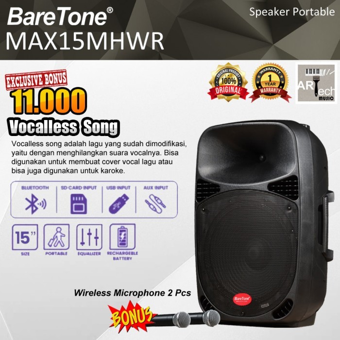 Jual Baretone MAX15MHWR MAX 15MHWR MAX 15 MHWR Speaker Portable