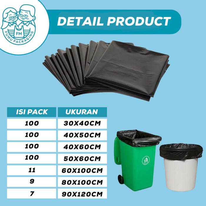 Jual Kantong Plastik Sampah Trash Bag Kebersihan Ukuran X Cm Hitam