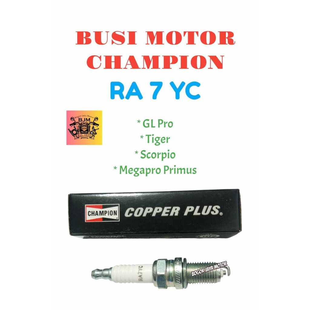 Jual 1 KOTAK ISI 4 PCS CHAMPION BUSI MOTOR RA 7 YC RA7YC BUSI MOTOR