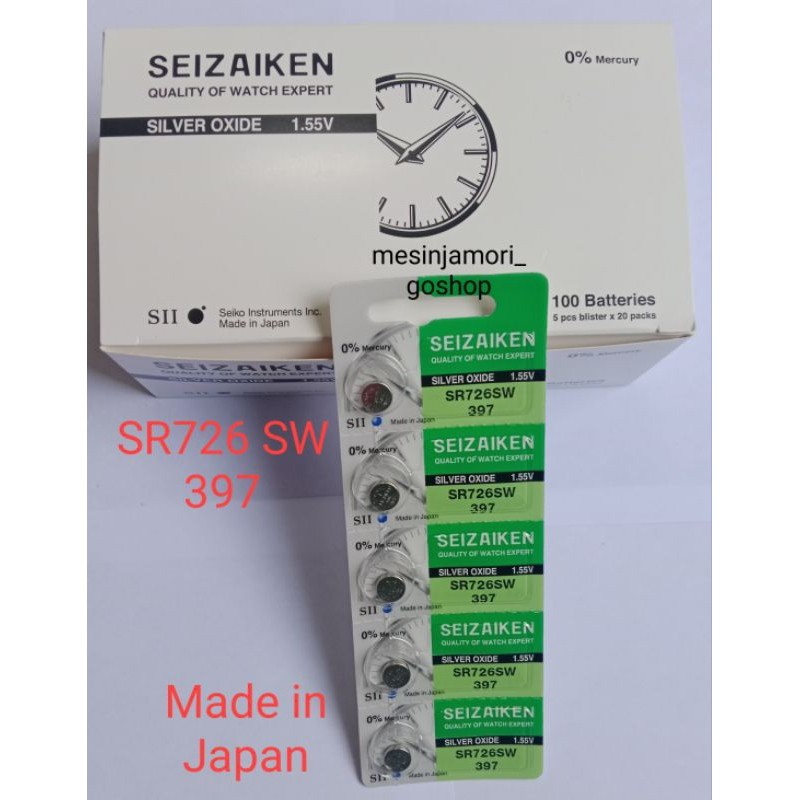 Jual Baterai SR726 SW 397 Seiko Seizaiken SR726 SW 397 Original Japan