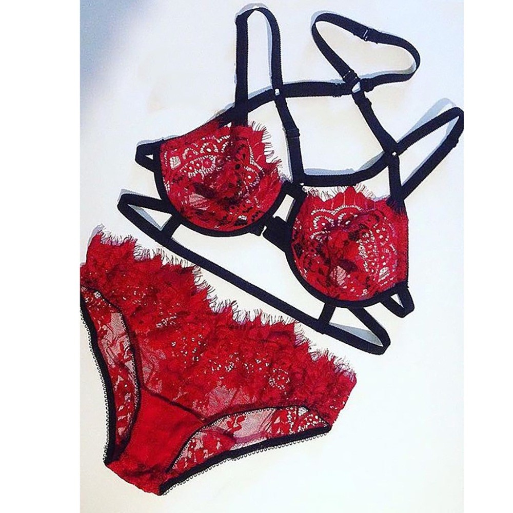 Jual N Sexy Bikini Bra Set Berkawat Lingerie Transparan Push Up Bra
