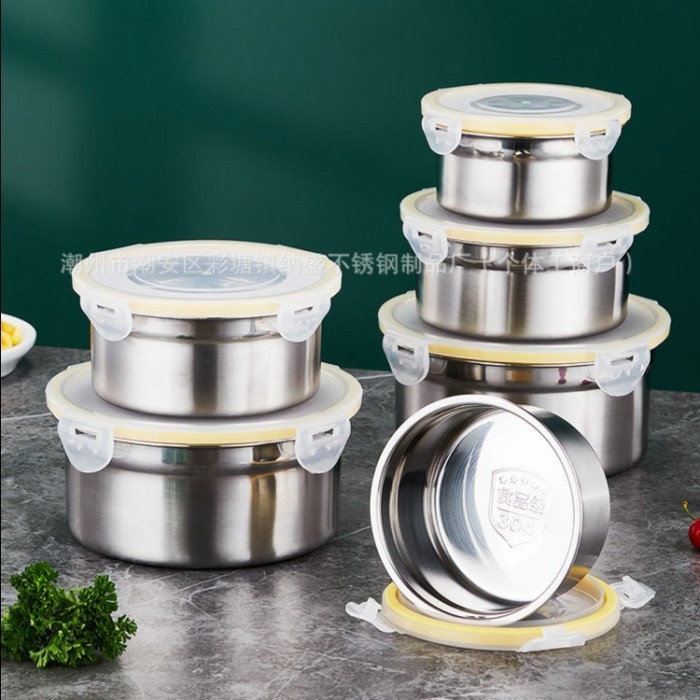 Jual Set Toples Bulat Stainless Tebal Foodgrade Dengan Tutupan