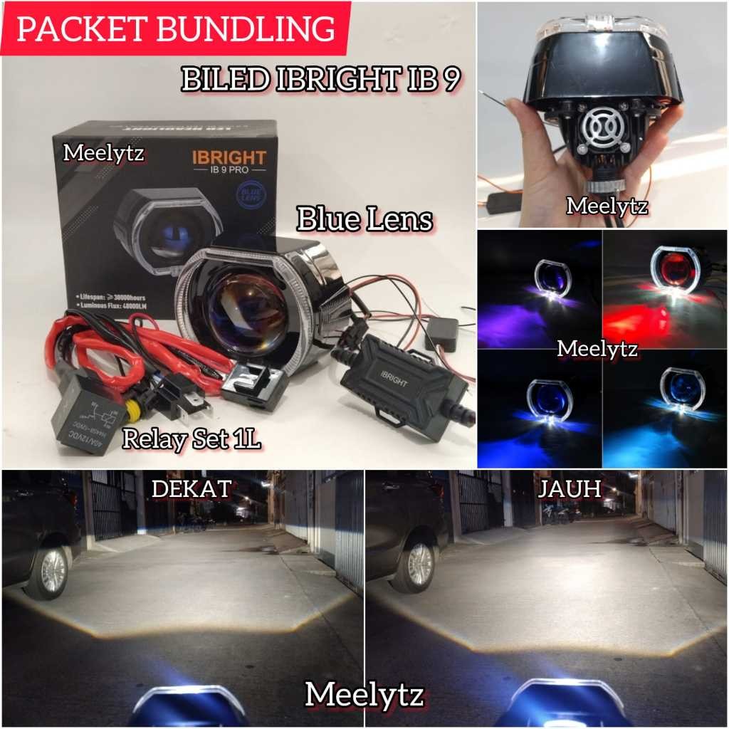 Jual Packet Bundling Projector Biled Ibright IB 9 NEW Blue Lens 2