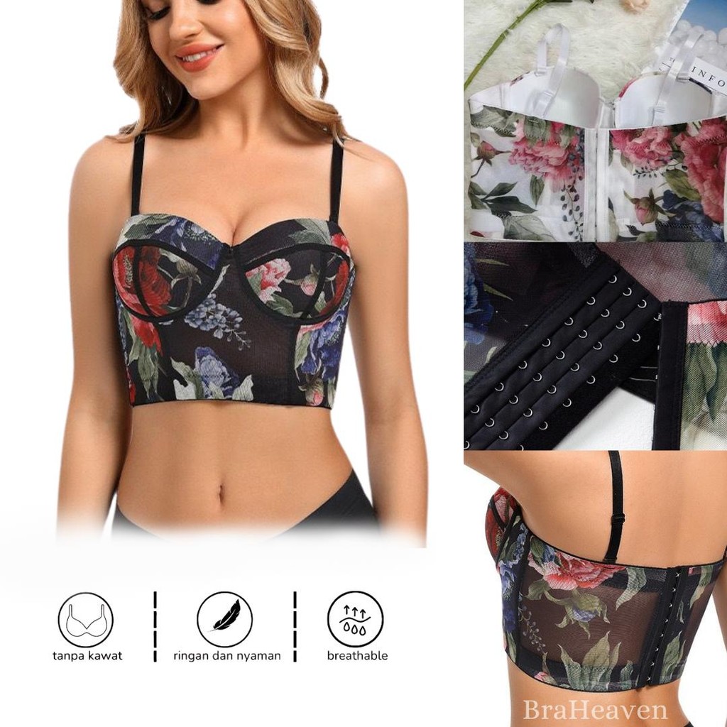 Jual Bustier Top Sexy Lingerie Bustier Set Corset Sexy Bra Wanita