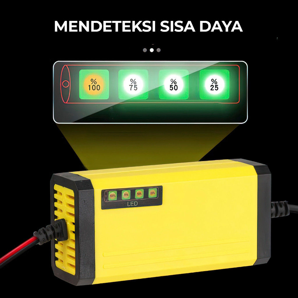 Jual Alat Pengisian Daya Aki Motor Intelegent Charger 12V 2Ampere 12V