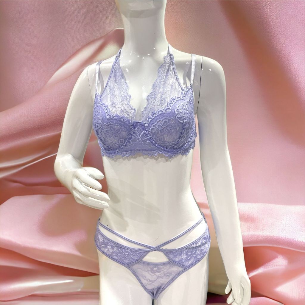 Jual N20936 Seksi Bra Set Lingerie Push Up Bra Berkawat Berkualitas