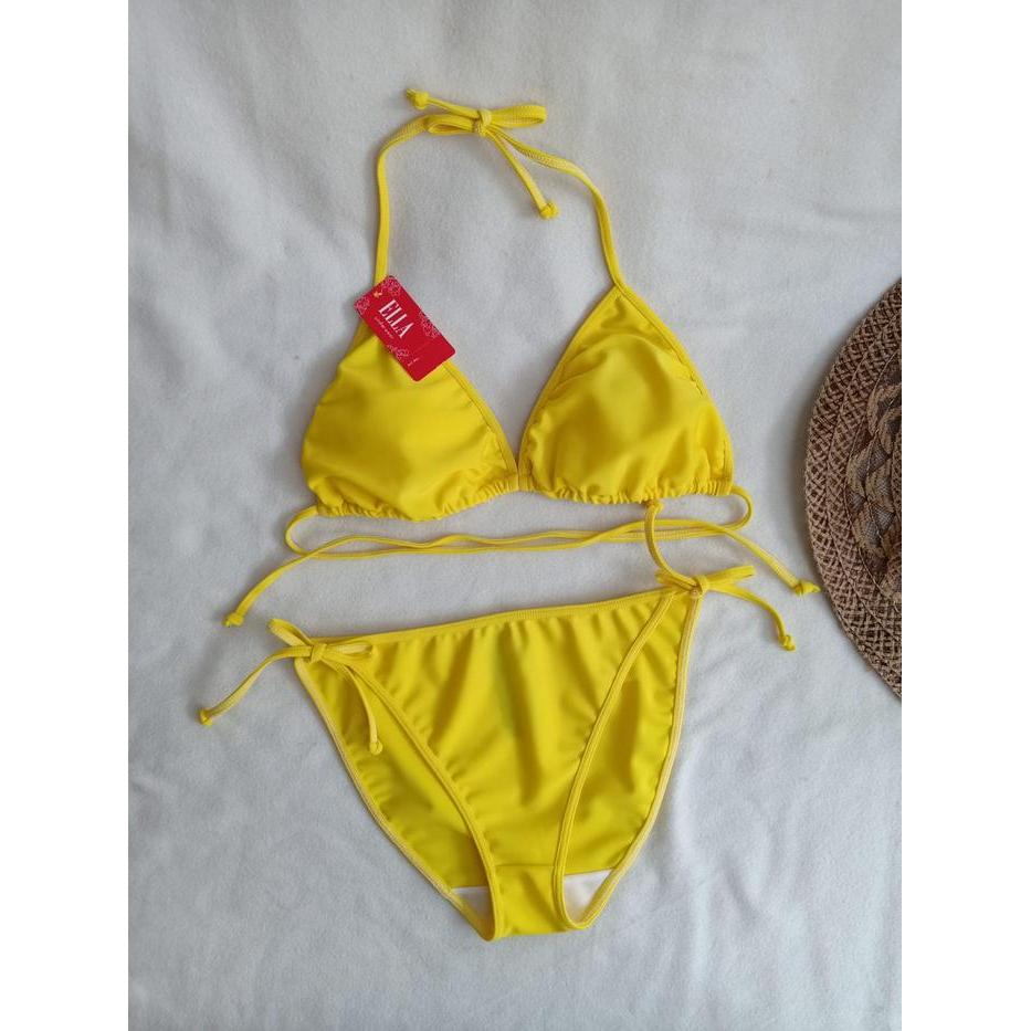 Jual Bk 3301R Xo Kuning Bikini Pantai Segitiga Ikat With Foam