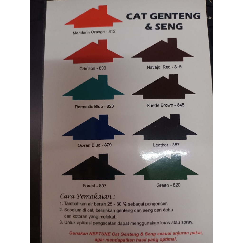 CAT GENTENG DAN SENG ALTEX NEPTUNE ROOF PAINT KALENG HITAM 4KG