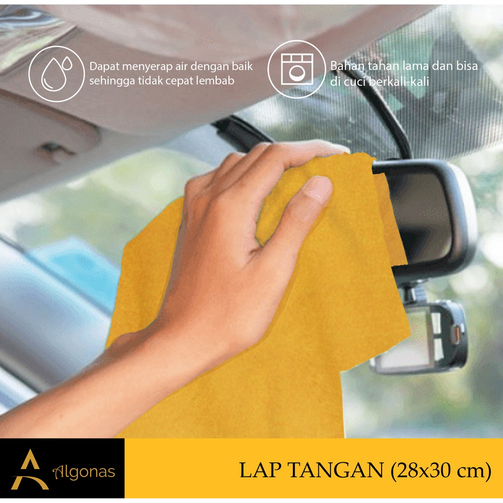 Lap Kain Handuk Tebal Microfiber Berkualitas Multi Fungsi Saputangan / Lap Piring 30x28