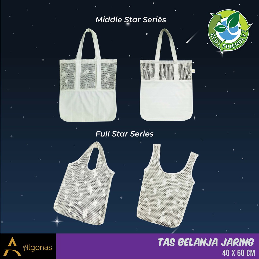 Tas Belanja Jaring Multi Fungsi Motif Classic Star