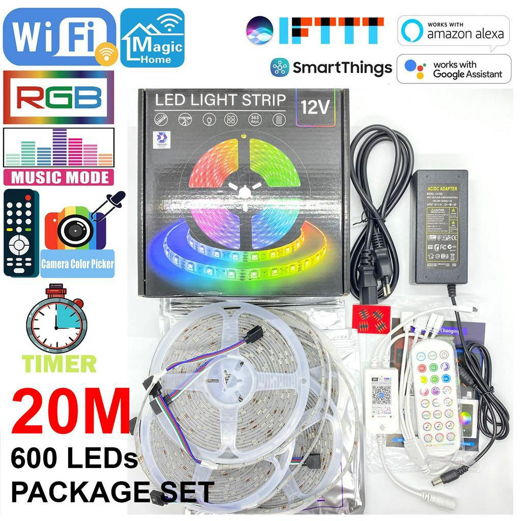 Jual LED Strip 20 Meter RGB 5050 TRIPLEDI Lampu Hias Dekorasi Plafon ...