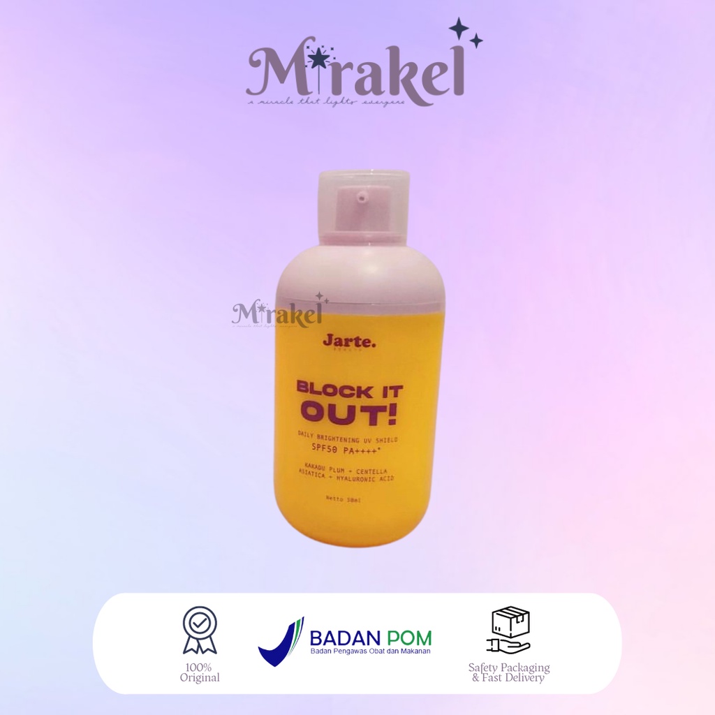 Jual Jarte Block It Out Sunscreen SPF 50 PA+++ Daily Brightening UV