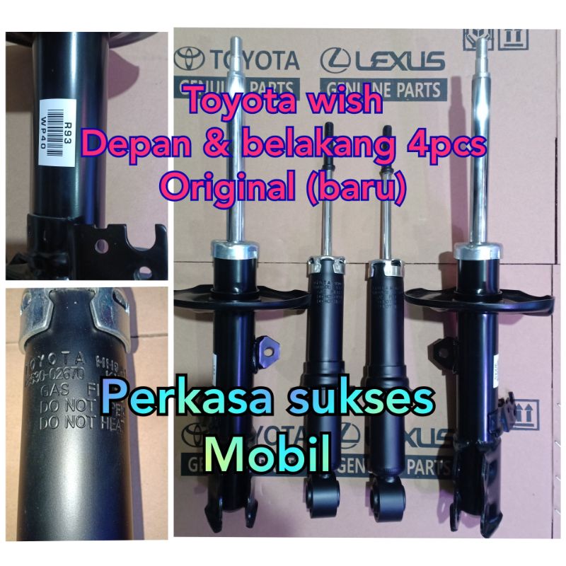 Jual shockbreaker shock absorber toyota wish depan & belakang original ...