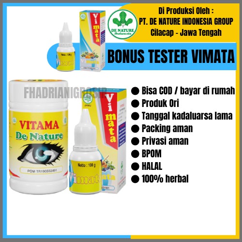 Jual Vitama De Nature Bonus Vimata Obat Sakit Mata Katarak Rabun ...