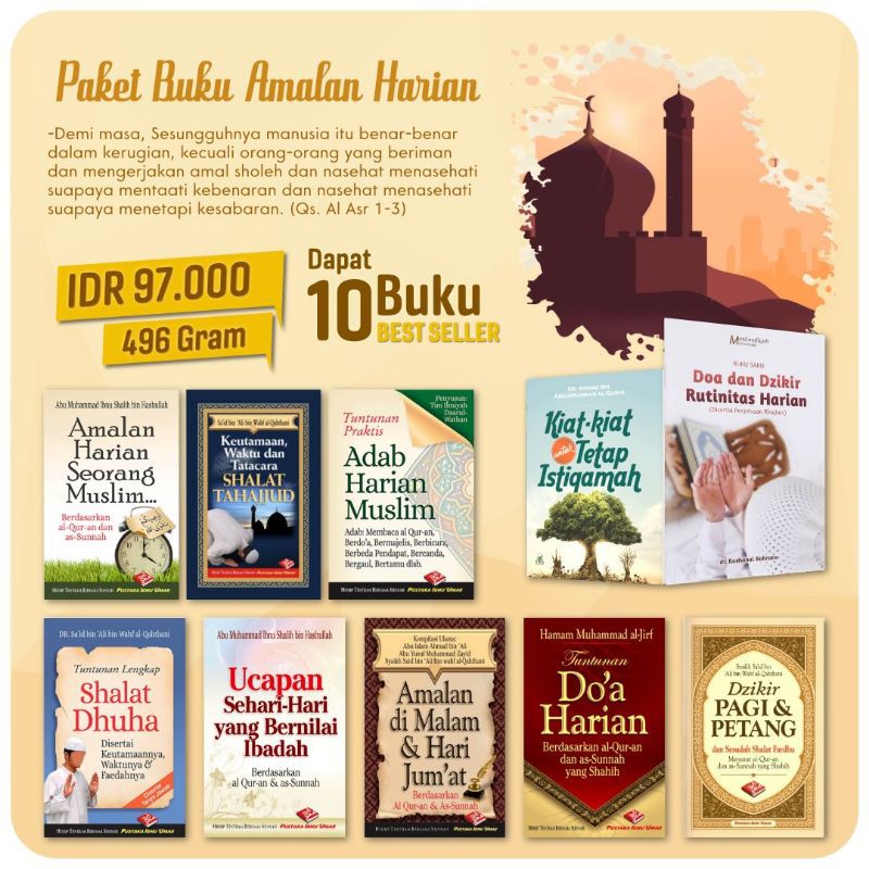 Jual Paket Buku Saku Amalan Harian Shopee Indonesia