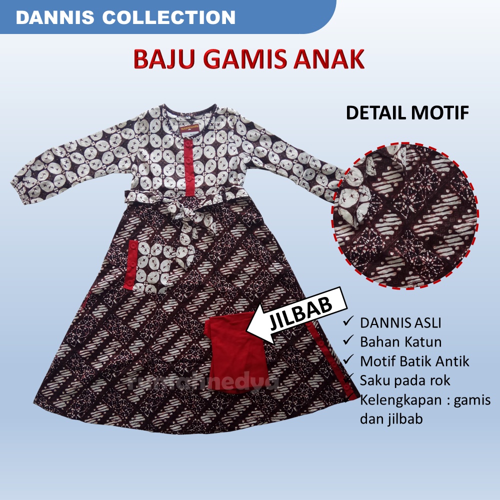 Jual Sale 50 Baju Muslim Gamis Anak Cewek Dannis Batik Antiq Shopee