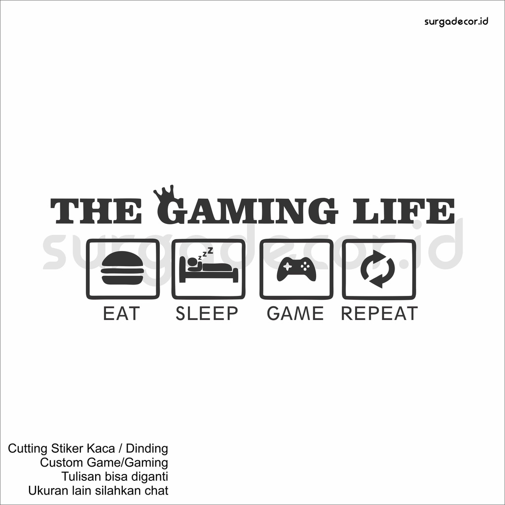 Jual STIKER DINDING WALL STICKER PERMAINAN GAMER UNTUK RUANG TAMU RUMAH