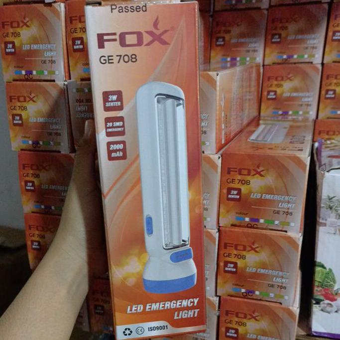 Jual Senter fox 706 senter emergency super terang lampu darurat mati ...