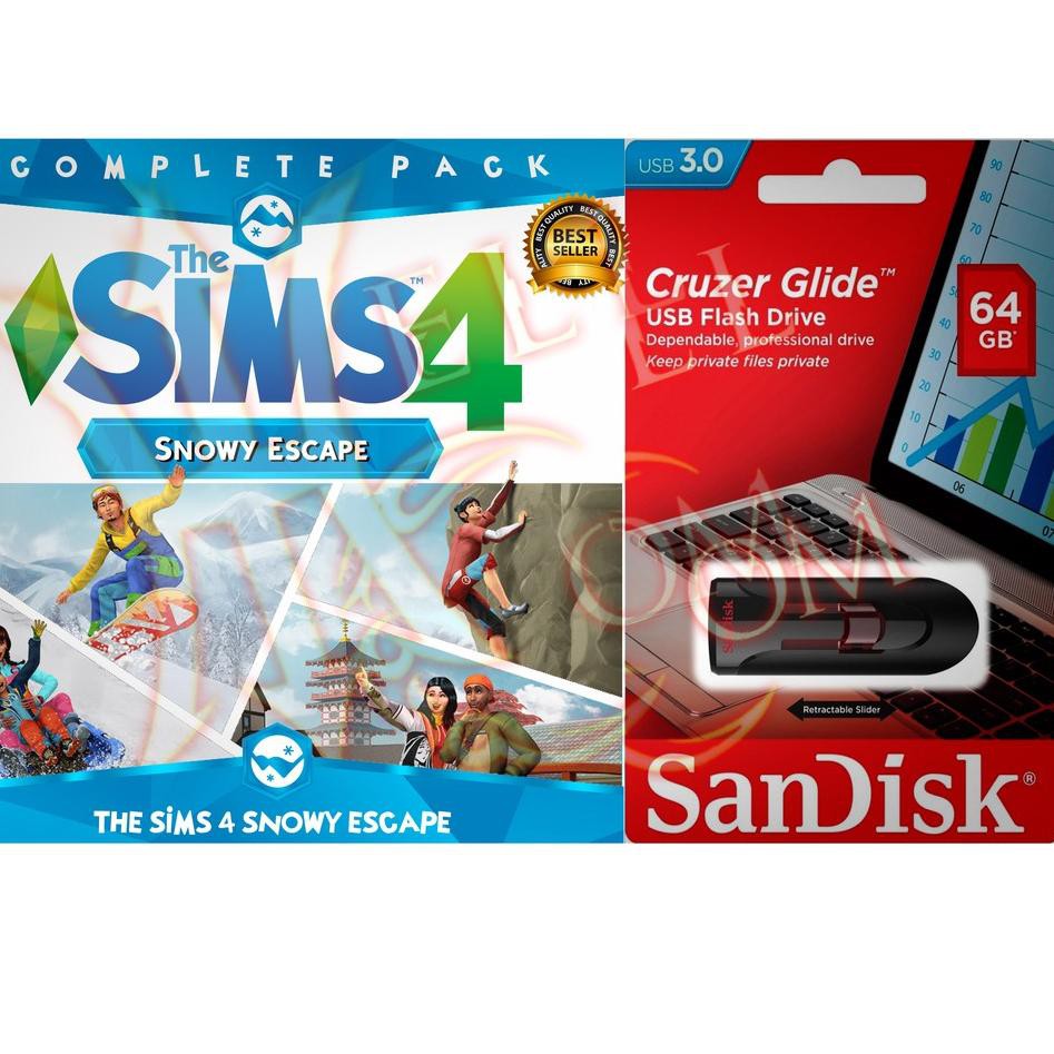 Jual DRK FLASH DISK SANDISK CRUZER GLIDE 64GB 32GB BONUS GAME THE SIMS ...