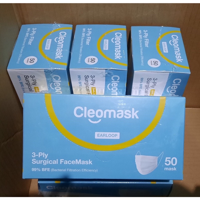 Jual Cleo Mask Surgical Masker Medis Cleo 3 ply Box isi 50 pcs | Shopee ...