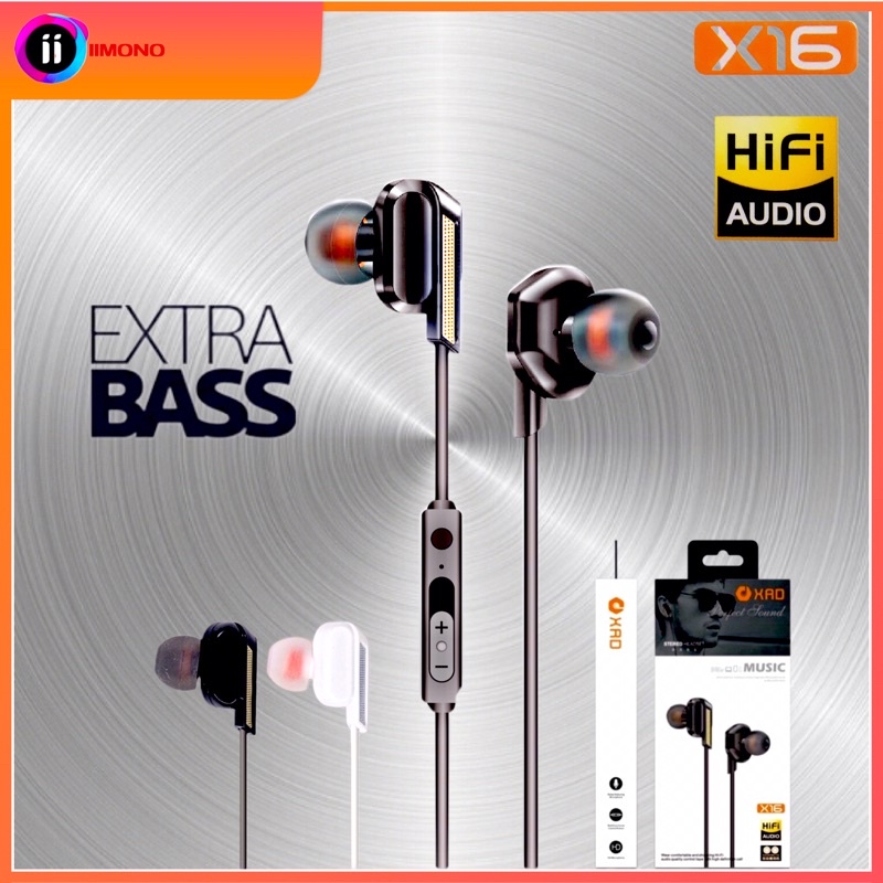 Jual BUDS INHF / HEADSET / HEDSET / HANDSFREE / EARPHONE XRD X16 SUPER