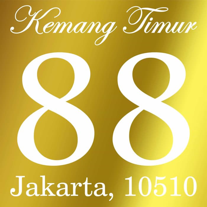 Jual Stiker Dinding Cutting Sticker NOMOR RUMAH & KODE POS Ukuran 20 x