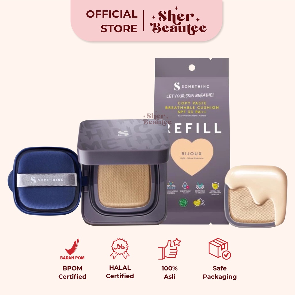 Jual Somethinc COPY PASTE Breathable Mesh Cushion SPF 33 PA++ & Refill ...