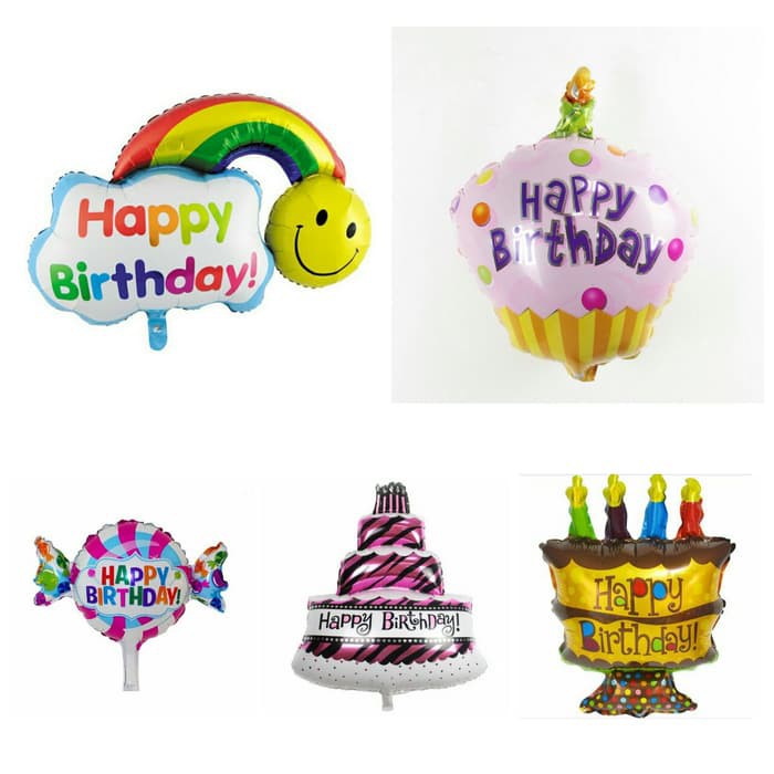 Jual Balon Foil Seri Cake & Snack 40 cm Perlengkapan Pesta Ulang Tahun