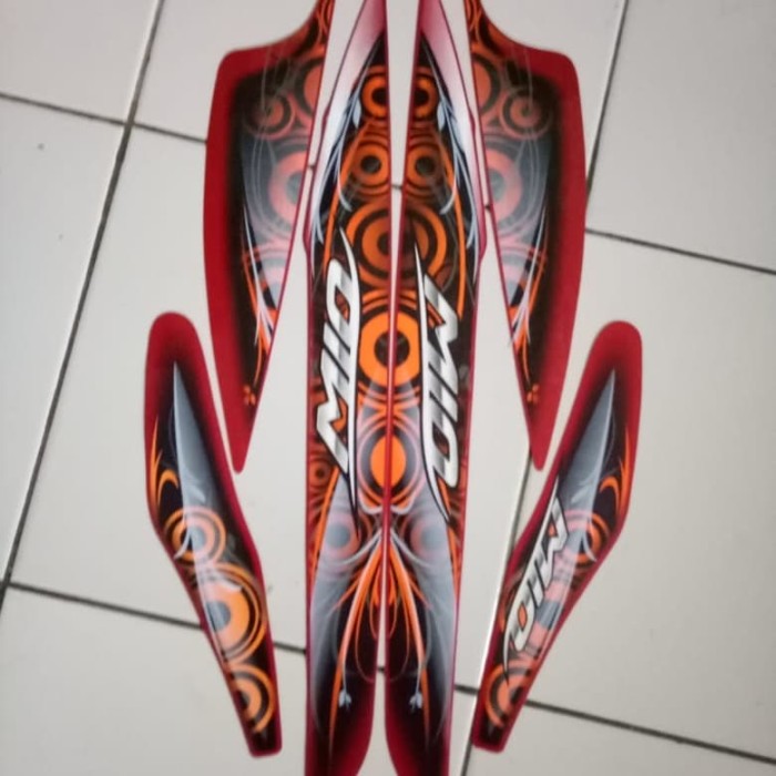 Jual stiker striping Yamaha Mio 2011 merah | Shopee Indonesia