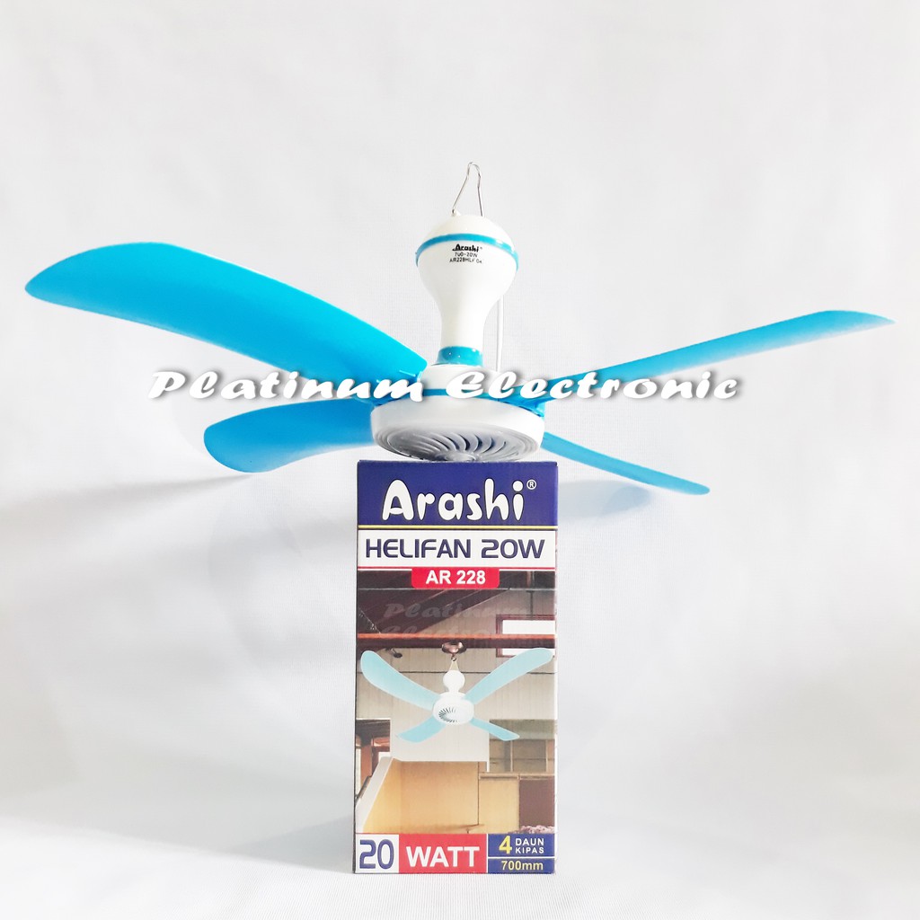 Jual Kipas Angin Ceiling Mini ARASHI Helifan 20W / Kipas LangitLangit