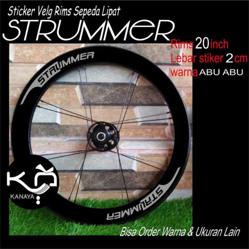Jual Sticker Velg Sepeda Lipat Strummer series rims stickers limited ...