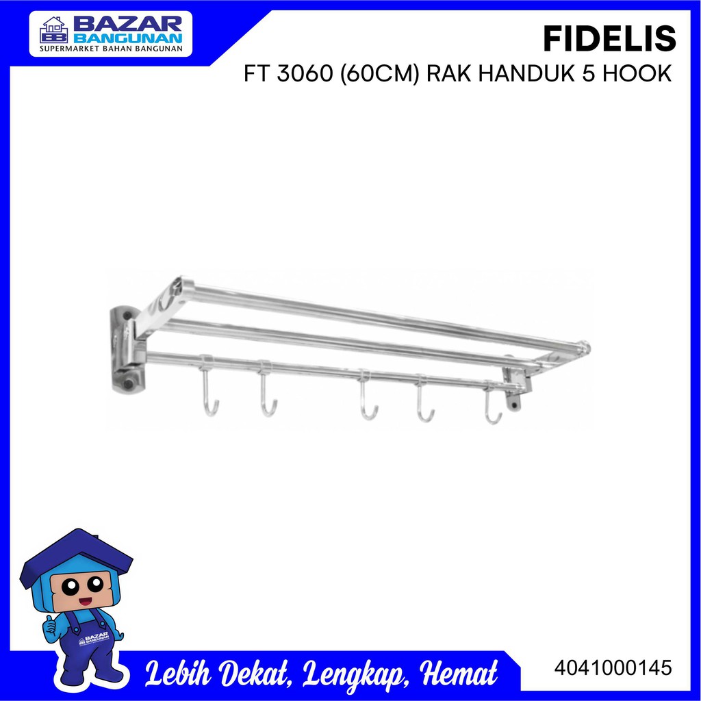 Jual Fidelis - Rak Gantungan Handuk Dinding Kamar Mandi Toilet Ft 3060 ...