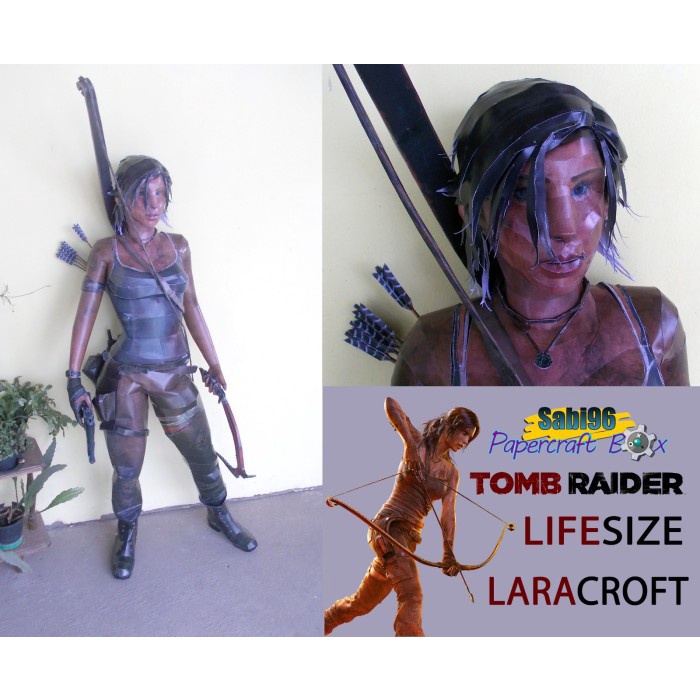 Jual Tomb Raider Life Size Lara Croft Papercraft 