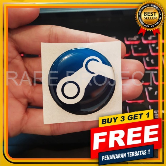 Jual STEAM LOGO STICKER MOTOR RESIN TIMBUL AKSESORIES CASING PC GAMING ...