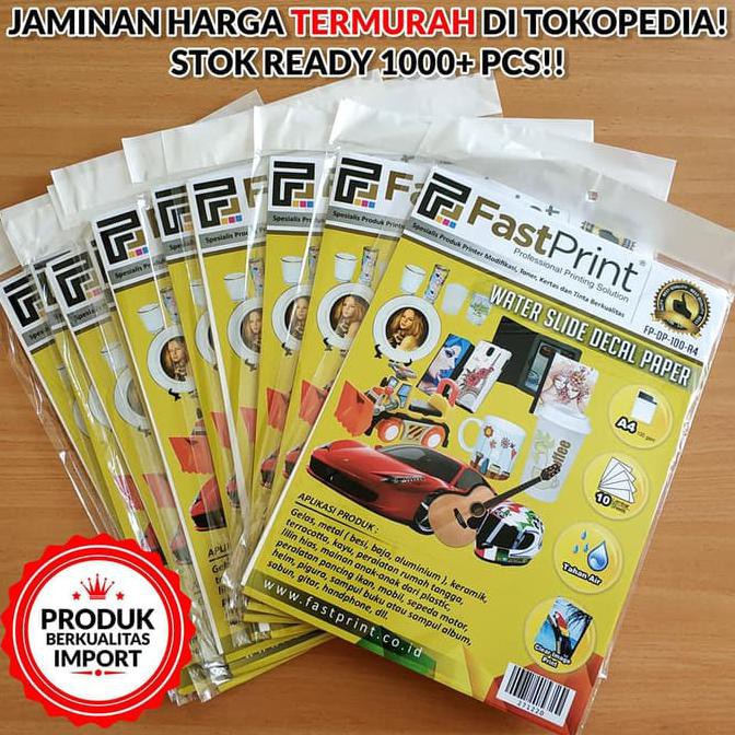 Jual BERGARANSI Fast Print Kertas Water Slide Decal Paper Ukuran A4 100