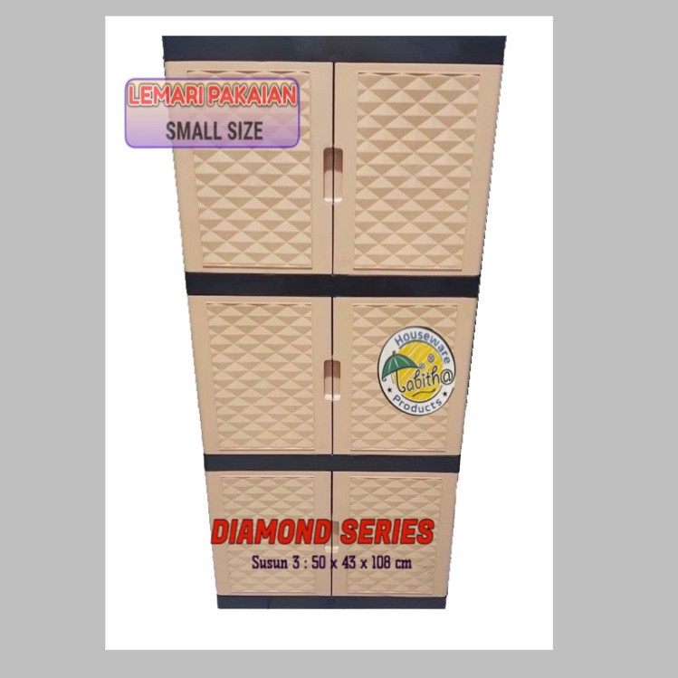 Jual Lemari Pakaian Plastik Rak Pakaian Susun 3 Diamond Series Shopee Indonesia 