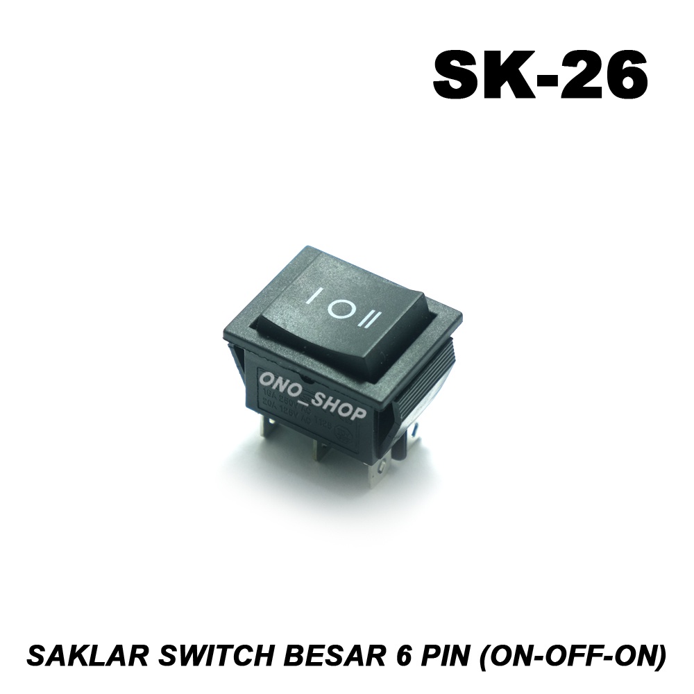 Jual Saklar Switch Besar 6 Pin (ON-OFF-ON) | Shopee Indonesia